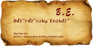 Böröczky Enikő névjegykártya
