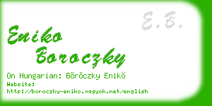 eniko boroczky business card